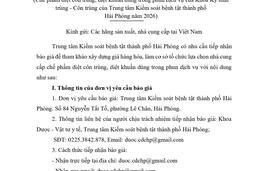 170/TM-KSBT TMBG chế phẩm diệt côn trùng, diệt khuẩn